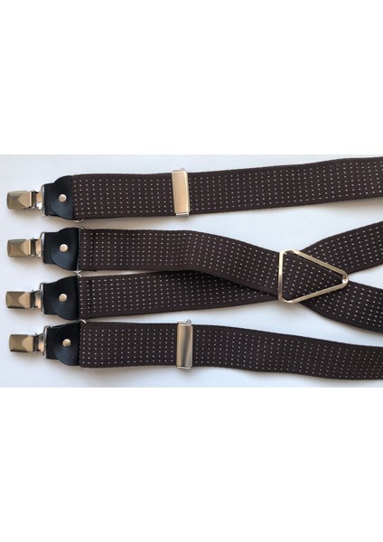 Kahve Puantiyeli 4 Klipsli Pantolon Askısı fırsatları
