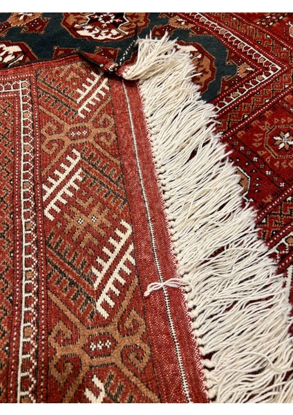 El Dokuma Iran Buhara Halısıdır Yün Dokuma Petrol Yeşili Ebatı 195X135 modelleri