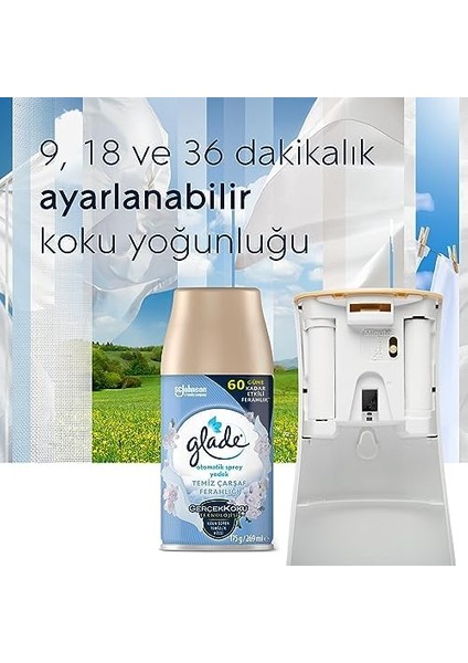 Glade Otomatik Sprey Yedek 2'li Temiz Çarşaf Ferahlığı (2X269 Ml) modelleri