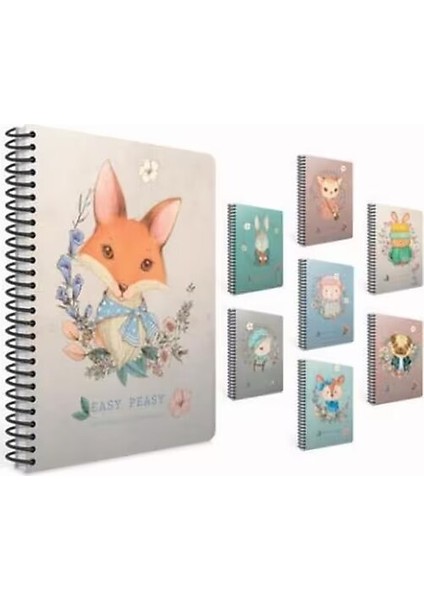Gıpta Easy Notes Spiralli Karton Kapak Defter A4 80 Yp Kareli