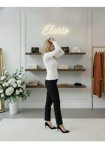 Kadın Farklı Renk 2'li Yarım Balıkçı Yaka Uzun Kollu Düz Kesim Kadın Bluz indirimleri