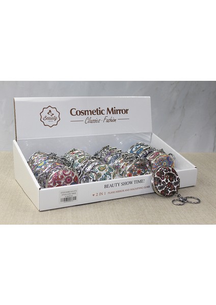 Taşlı El Aynası Anahtarlık 8