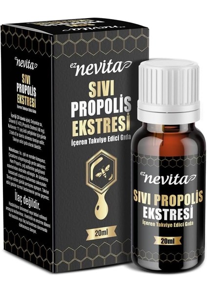 Eznevita Sıvı Propolis Ekstresi 20 ml | Damla Form | Güçlü Antioksidan Destek, Şeker ve Koruyucu Içermez, Amber Cam Şişede, Çocuk ve Yetişkin Kullanıma Uygun fiyatları