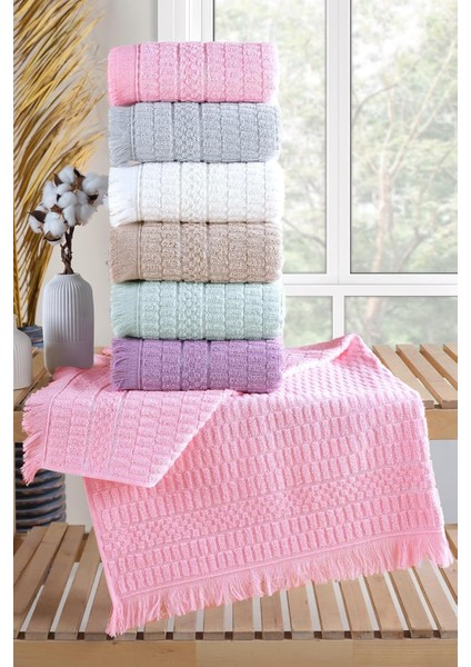 Tekstil Aysu | 6'lı 50X90 cm El&yüz Havlu Seti Pembe