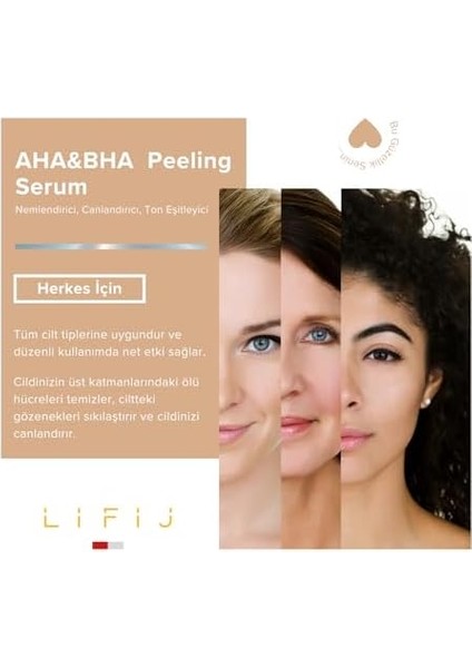Lifij Aha&bha Serum, Canlandırıcı ve Cilt Tonu Eşitleyici Yüz Peeling (30ML) fiyatları
