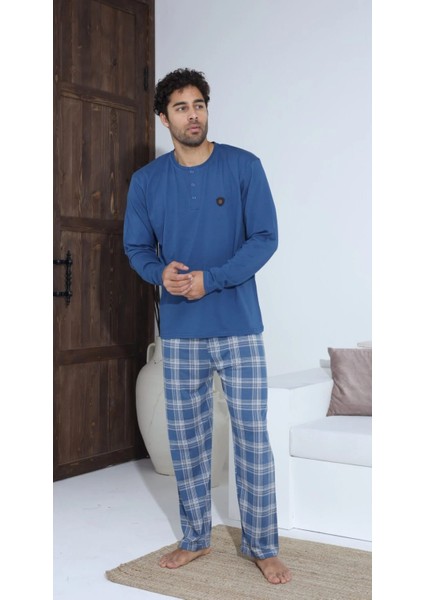 Erkek Uzun Kollu Penye Pijama Takımı modelleri