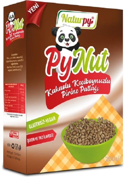 Naturpy Pynut Kakaolu Keçiboynuzlu Glutensiz Pirinç Patlağı