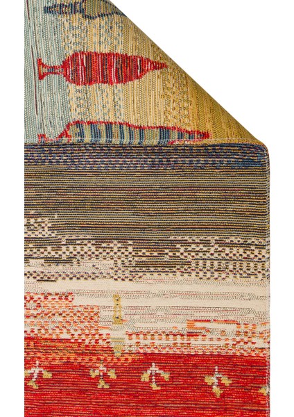 Ürgüp 12 Terra %100 Pamuk ile Üretilen Etnik Desenlere Sahip Yıkanabilir Çift Taraflı Ince Yıkanabilir Kilim modelleri