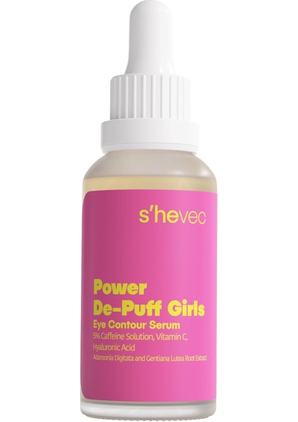 She Vec Power De Puff Girls - 5% Caffeine Solution + Glutathione + Ha (30 Ml)
