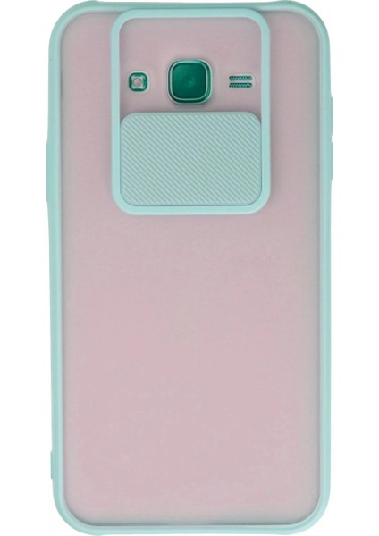 Ieg Samsung Galaxy J7 Kılıf Palm Buzlu Kamera Sürgülü Silikon - Turkuaz