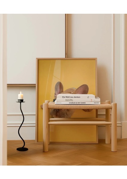 Sarı Zemin Üzerinde Sevimli Köpek Poster fırsatları