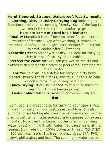 Yorni 2 Adet, 37 x 30 Cm, Mom ve Summer Desen, Sıvı Geçirmeyen Çok Amaçlı Çanta, Ekonomik Set, Yıkanabilir fiyatları