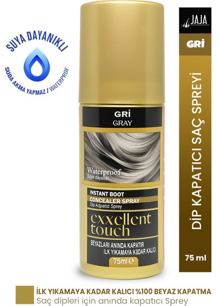 Exxellent Touch Dip Kapatıcı Saç Spreyi Gri 75 ml