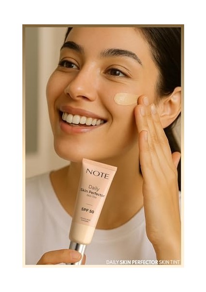 Note Daily Skin Perfector Skin Tint 120 Spf 50 Ton Eşitleyici Doğal Bitişli Renkli Nemlendirici fiyatları