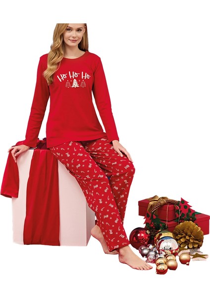 Over Sleep 3257 Kadın Yılbaşı Pijama Takımı