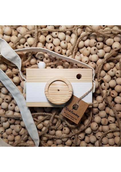 Ahşap Oyuncak Kamera, Oyuncakları 1 Yaşında, Duyusal Oyuncaklar, Eğitici Ahşap Oyuncaklar, Organik Ahşap Oyuncak, Hayvan Oyuncakları, 1 Yaşındaki Kız Erkek Çocuk Hediyesi. (Beyaz)