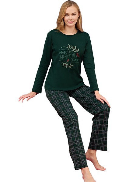 Over Sleep 3261 Kadın Yılbaşı Pijama Takımı