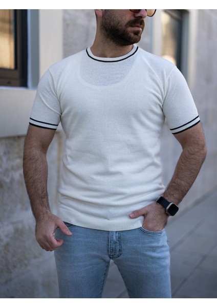 Triko T-Shirt Beyaz Renk