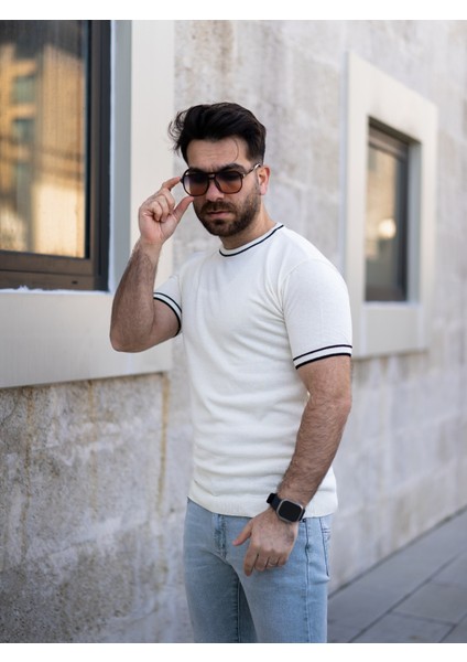 Triko T-Shirt Beyaz Renk