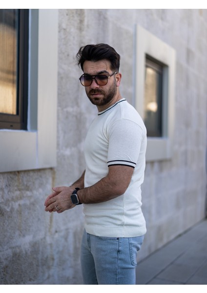 Triko T-Shirt Beyaz Renk