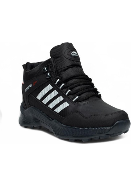 Siyah Kışlık Kaymaz Taban Su Geçirmez Erkek Trekking Bot