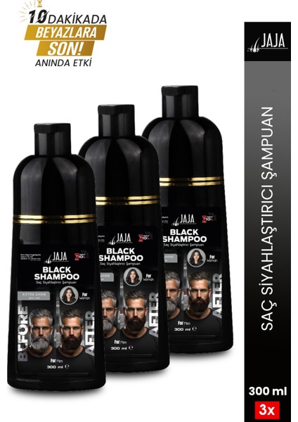3'lü Set Saç Siyahlaştırıcı Şampuanı (Beyazlar Için) 300 ml