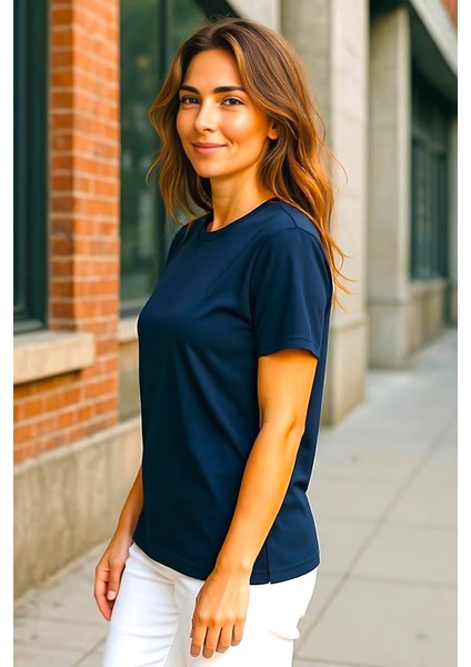 Unisex Bisiklet Yaka Beyaz Regular Fit Basic %100 Pamuk T-Shirt fiyatları