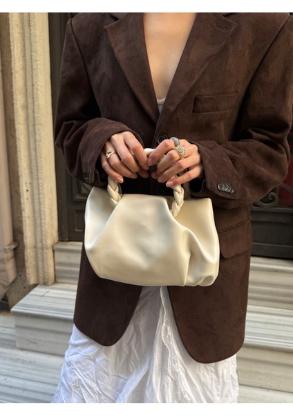 Ilot.ıstanbul | Örgü Saplı Yumuşak Dökümlü Pouch Çanta El Çantası Trend Clutch modelleri