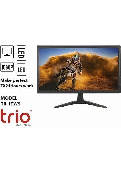 19 TR-19WS 1080P Vga+Hdmı LED Monitör (Kargo Ucretı Alıcıya Aıt)