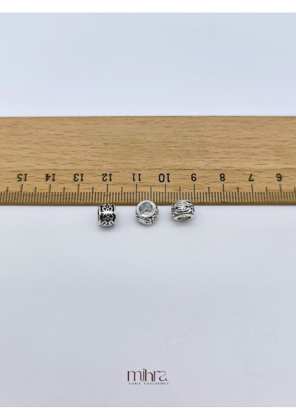 Metal Boncuk Arası – Gümüş Renkli - 20 Adet | Tesbih ve Doğal Taş Bileklik Yapımı Için Uyumlu modelleri