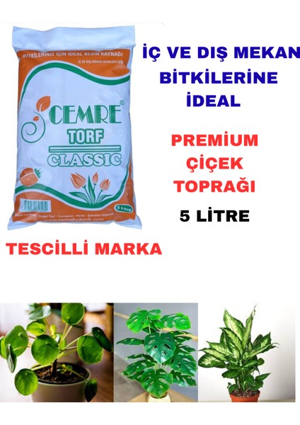 Premium Kalite Bitki Toprağı 5 Litre