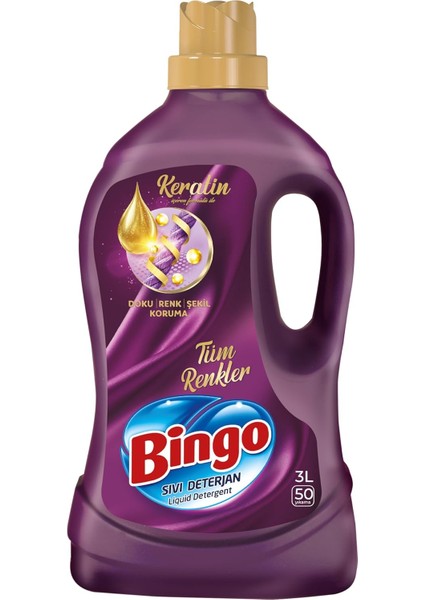 Bingo Sıvı Çamaşır Deterjan Bakım Onaran Bakım 3000 ml 50 Yıkama