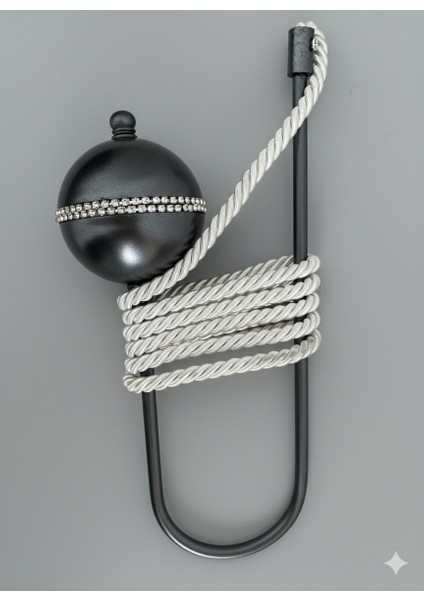 Kornişe Takılan Metal Kolbağı Perde Aksesuarı 1 Adet (Duvar Delmeden Kolay Montaj) modelleri