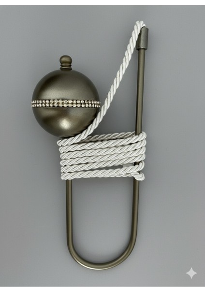 Kornişe Takılan Metal Kolbağı Perde Aksesuarı 1 Adet (Duvar Delmeden Kolay Montaj) modelleri