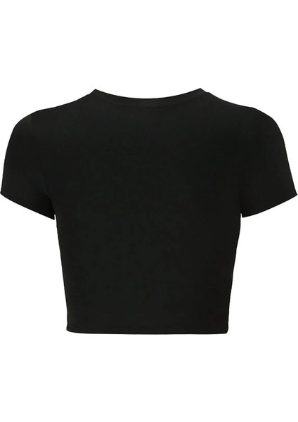 Kadın Kelebek Kristal Taş Baskılı Crop T-Shirt Beyaz fiyatları