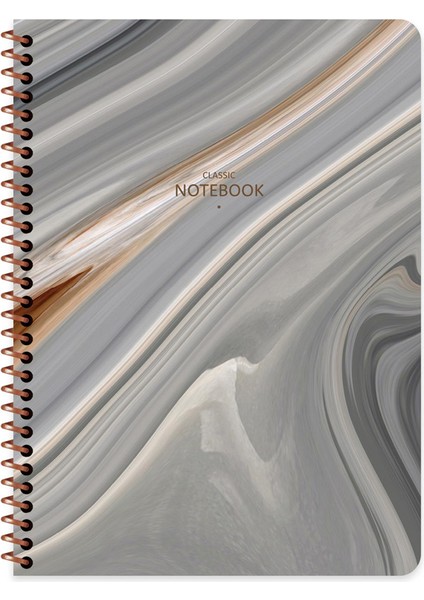 Keskin Color Defter Karton Kapak Spiralli Classic Marbie 16,5X22,5 80 Yp Çiz.