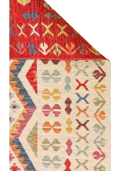 Ürgüp 08 Multy %100 Pamuk ile Üretilen Etnik Desenlere Sahip Yıkanabilir Çift Taraflı Ince Yıkanabilir Kilim modelleri
