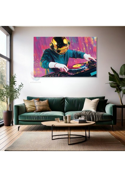 Yatay Kanvas Tablo Dj Duvar Sanati2 Modern Duvar Tablosu Kanvas Salon Ofis Tablosu fiyatları