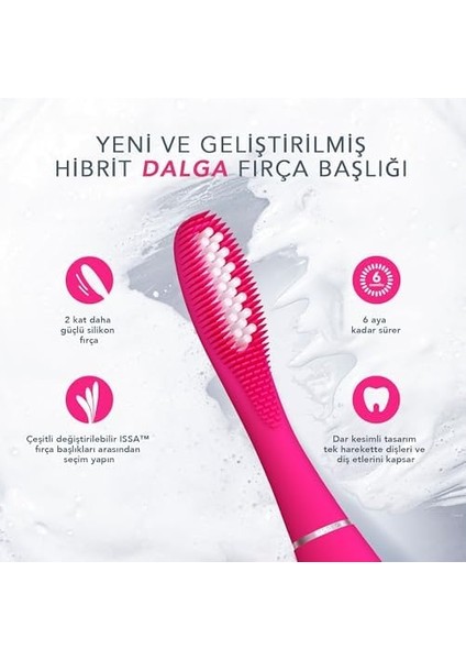 Foreo Total Care Issa 3 Seti - Ultra-Hijyenik 4’ü 1 Arada Silikon Sonik Elektrikli Diş Fırçası + 2 Issa Hybrid Wave Fırça Başlığı - Beyaz Dişler, Temiz Diş Etleri, Yanaklar ve Dil, Yumuşak Fırça fiyatları