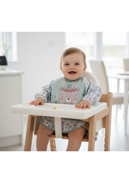 Laura Baby Uzun Kollu Sıvı Geçirmez Mama ve Aktivite Önlüğü