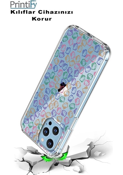 Xiaomi Mi 12 Lite Uyumlu Kapak Hello Kitty Tasarımlı Slimfit Şeffaf Silikon Kılıf modelleri