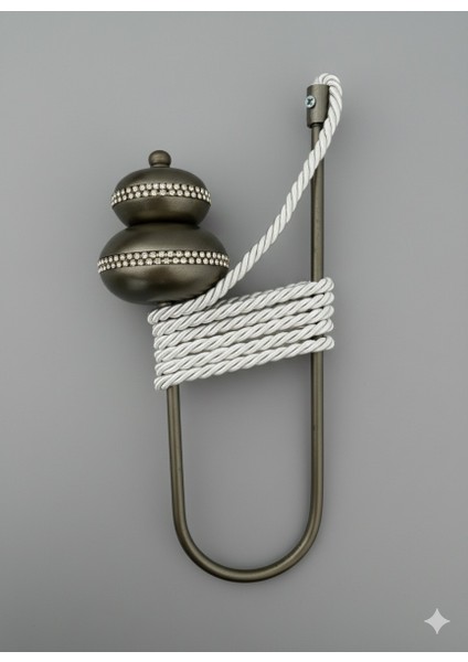 Kornişe Takılan Metal Kolbağı Perde Aksesuarı 1 Adet (Duvar Delmeden Kolay Montaj) fiyatları