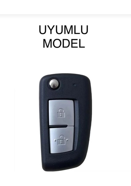 Nissan Qashqai, Juke, Micra Sustalı 2 Buton Nano Anahtar Kılıfı Beyaz Gümüş Renk fiyatları