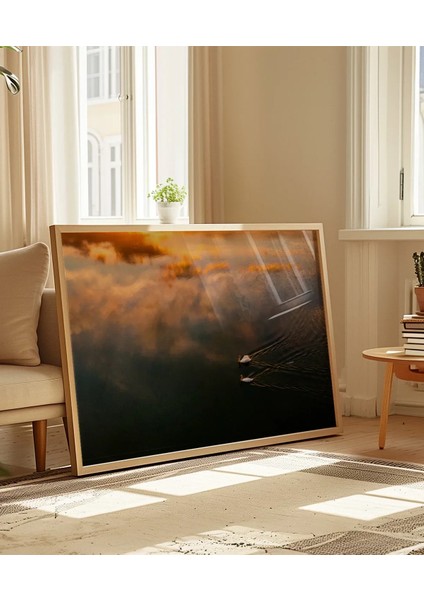 Sisli Göl Üzerinde Kuş Poster indirimleri