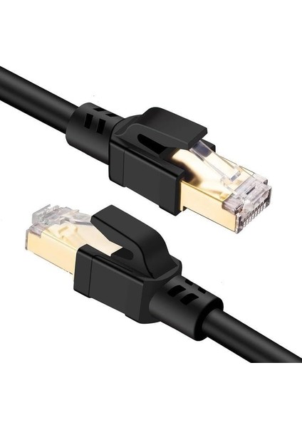 Plus PX-5214 1 Metre Cat8 Kablo, 40GBPS S/ftp 2000MHZ Yüksek Hızlı Internet Kablosu