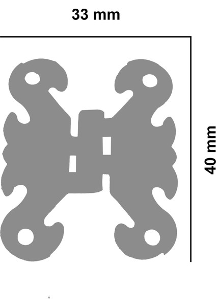 Kelebek Menteşe 10 Adet Sarı 33x40 mm Kutu ve Sandık Menteşesi Hobi Maket fiyatları