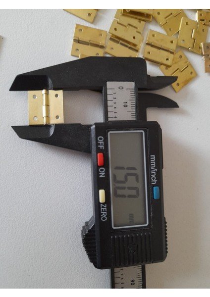 4 Adet 15x15 mm Tavla Menteşe Sarı Kutu ve Sandık Menteşesi Hobi Maket