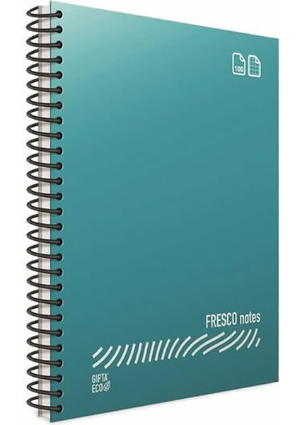 Gıpta Fresco Spiralli Düz Plastik Defter A5 96 Yp Çizgili (1 Paket 12 Adet) 4944