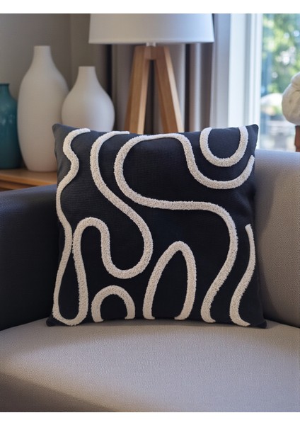 Bohem Tarz Punch Nakışlı Kırlent Kılıfı | 43X43 cm