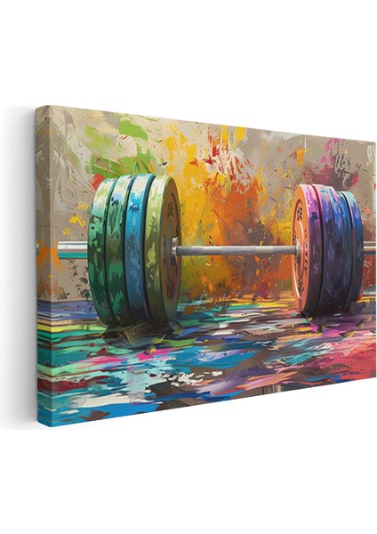 Yatay Kanvas Tablo Gym Spor Salonu Tablosu Modern Duvar Tablosu Kanvas Salon Ofis Tablosu